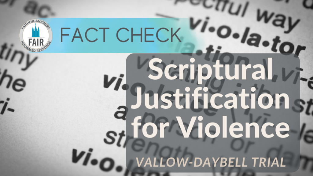 Scriptural Justification for Violence (YouTube Thumbnail)