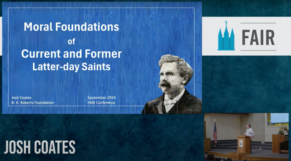Presentation slides by Josh Coates on moral foundations and Latter-Day Saints