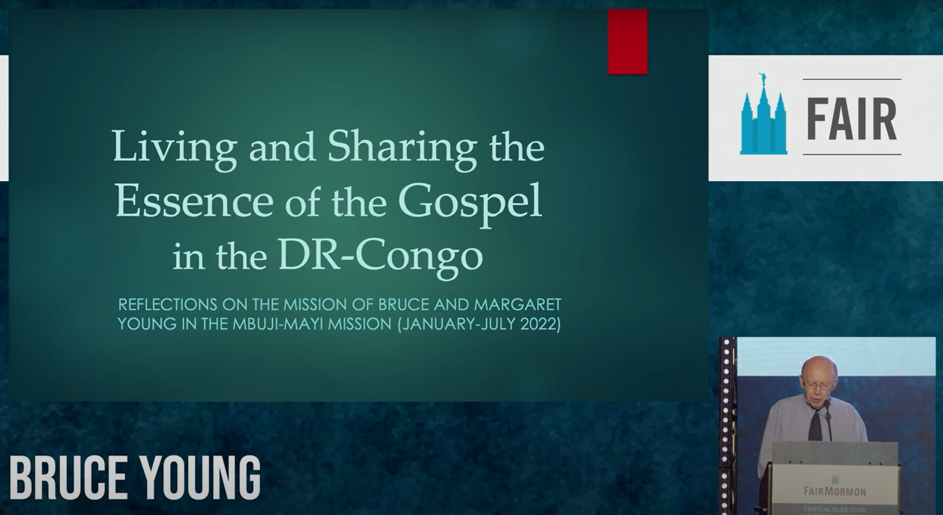 Bruce Young 2022 FAIR Conference speaking about the DR Congo