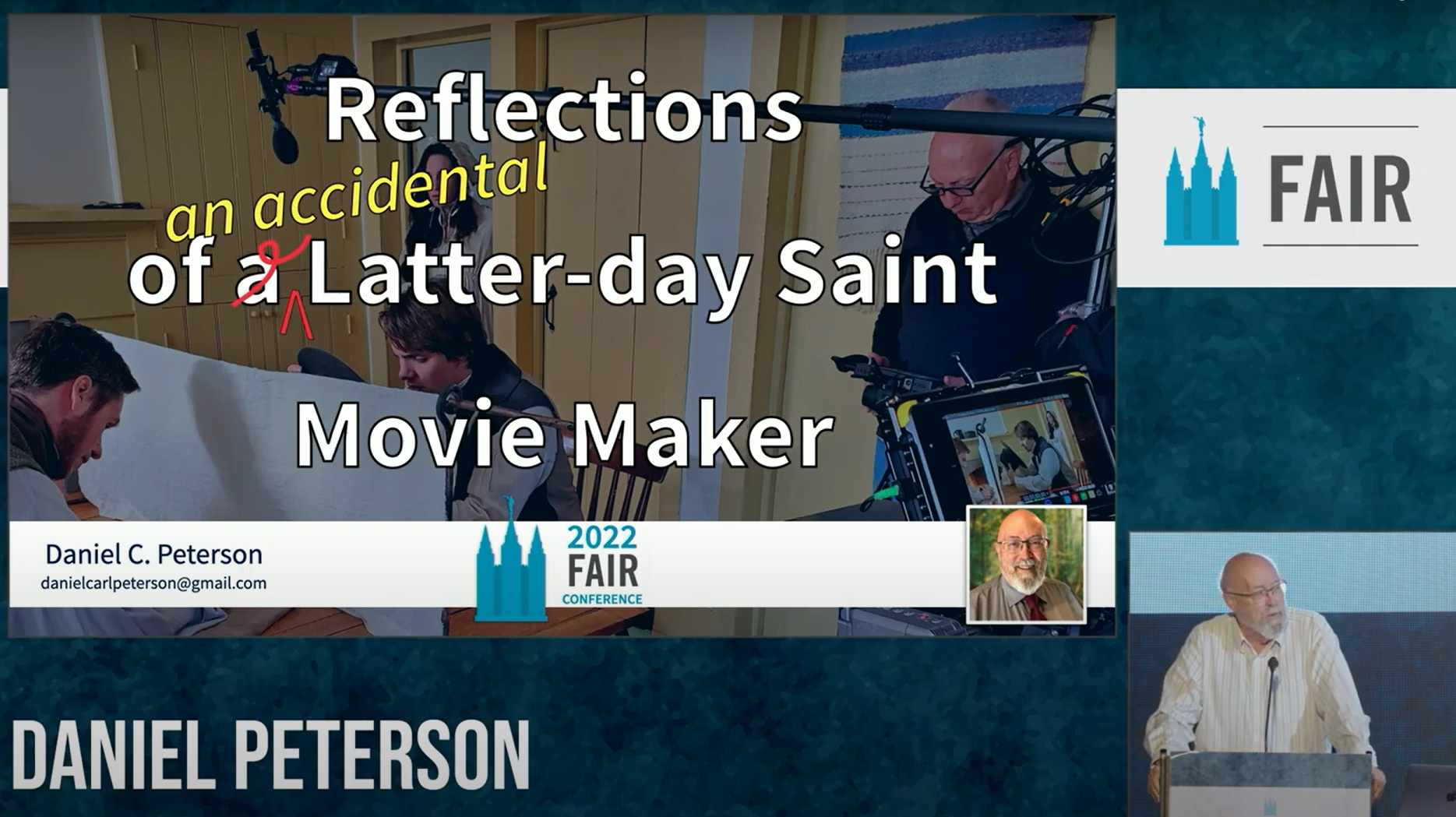 Dan Peterson speaking about movie making