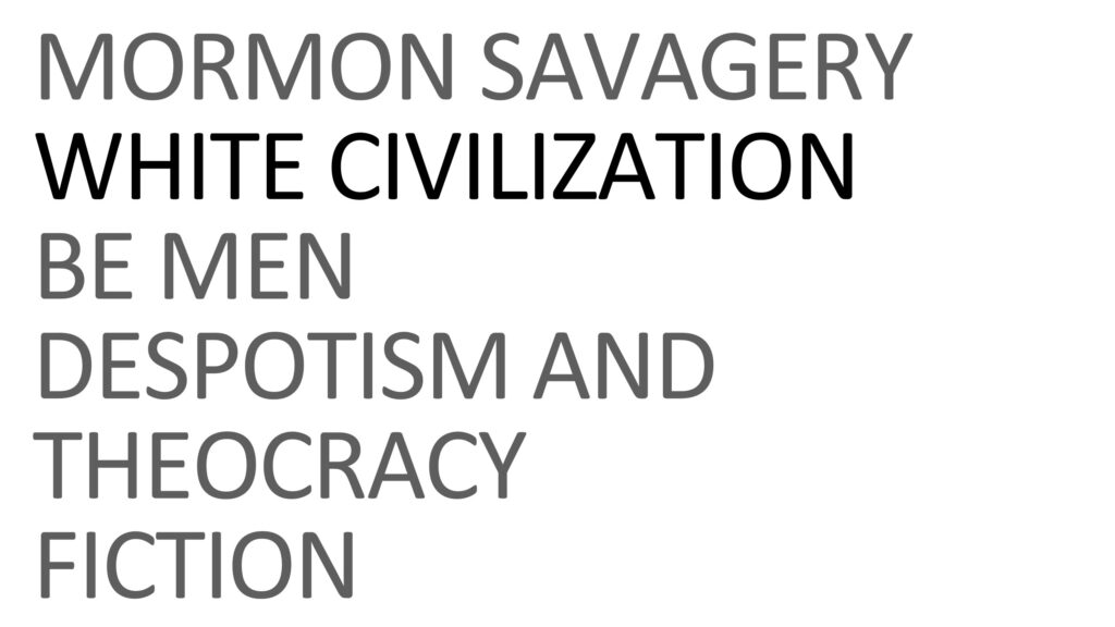 A list of topics, of which "White Civilization" is highlighted