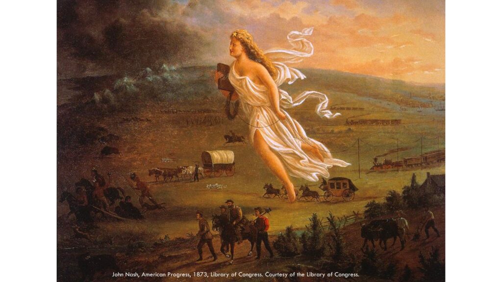 The painting "American Progress" by John Nash