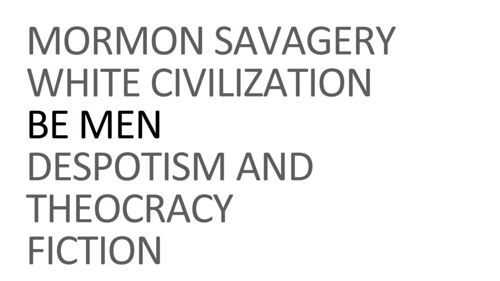 A list of topics, of which "Be Men" is highlighted