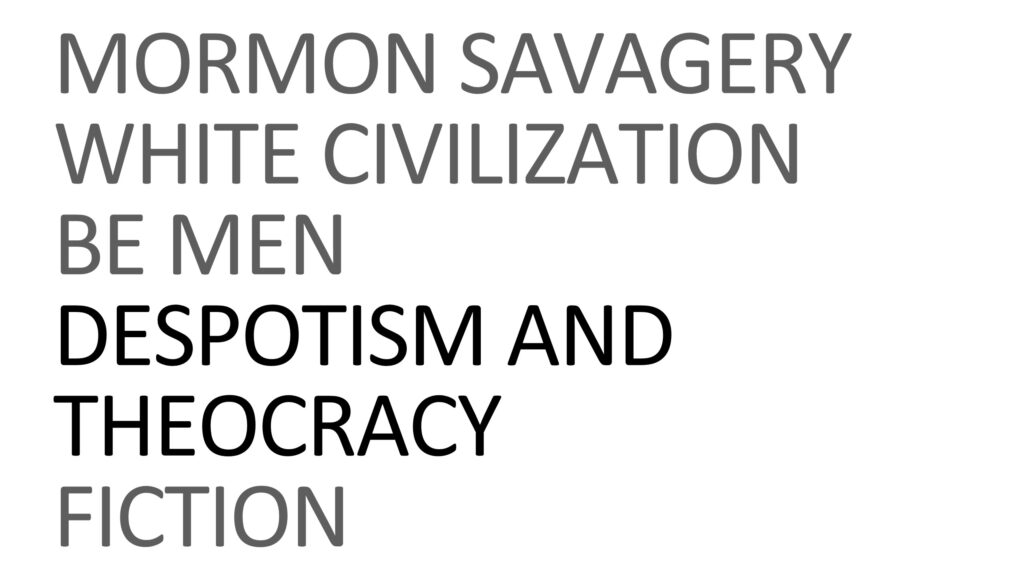 A list of topics, of which "Despotism and Theocracy" is highlighted