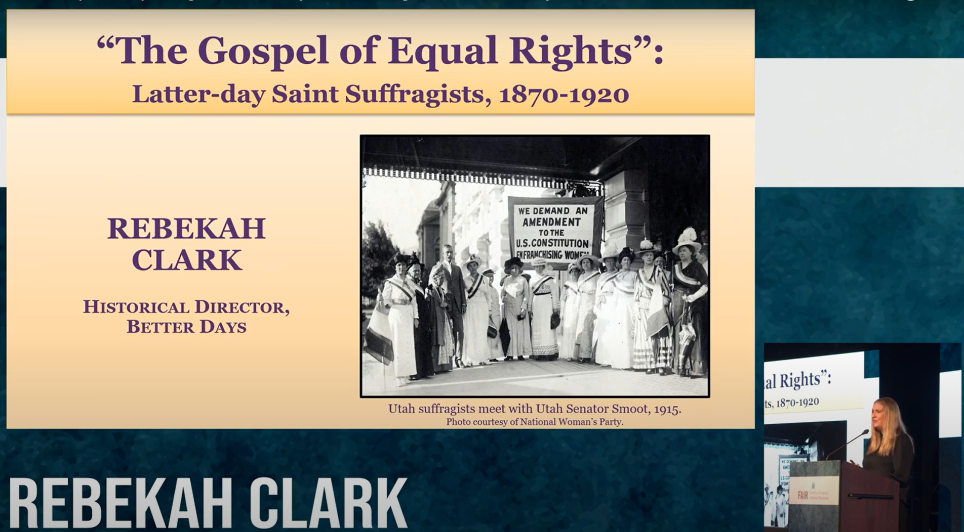 Rebekah Clark Thinking Women: A Timeline of Suffrage in Utah