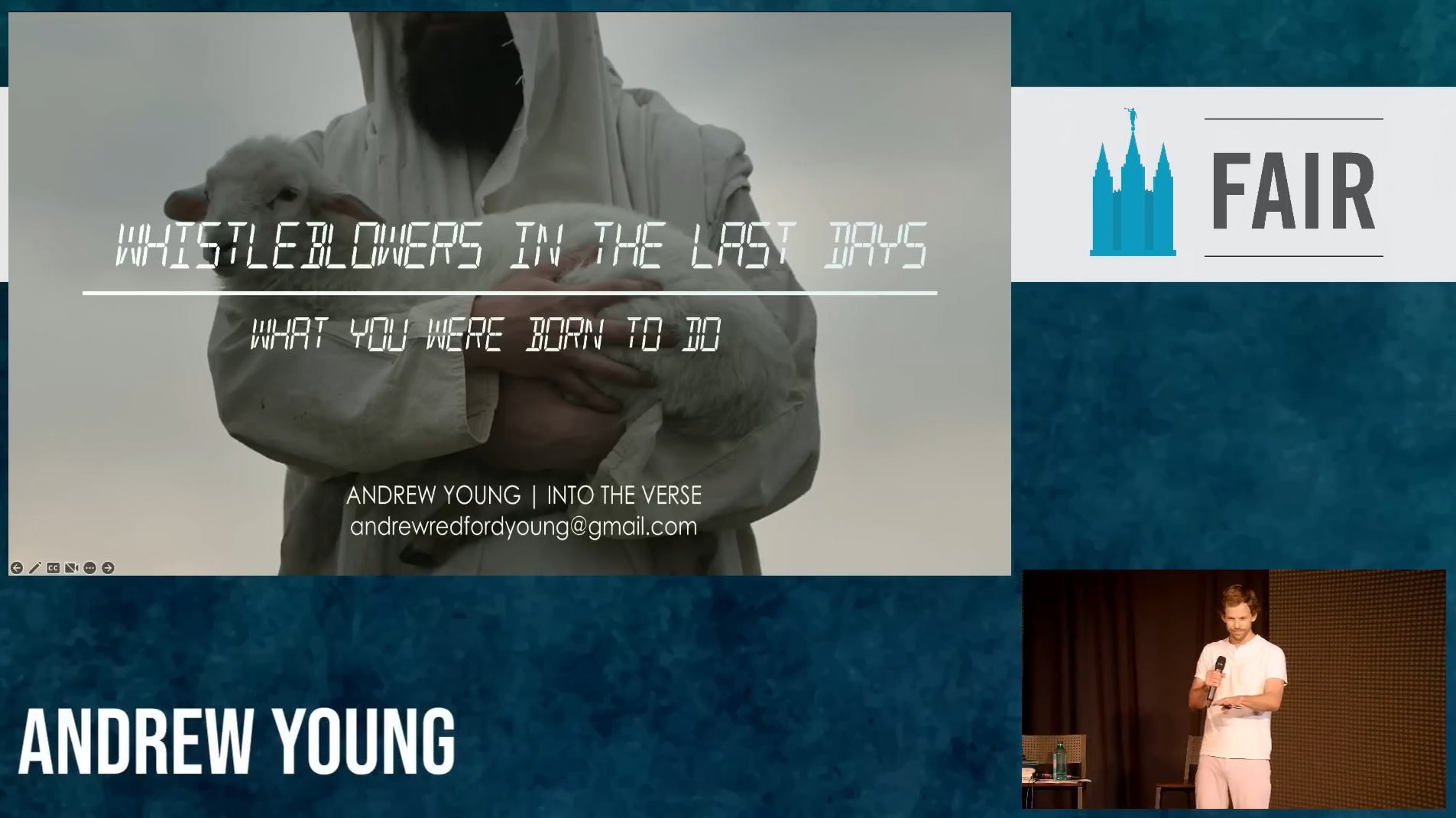 Andrew Young presenting on Whistleblowers in the media