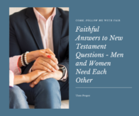 Men & Women Need Each Other