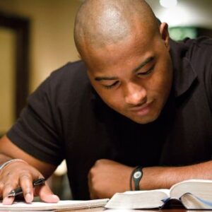 Man studying